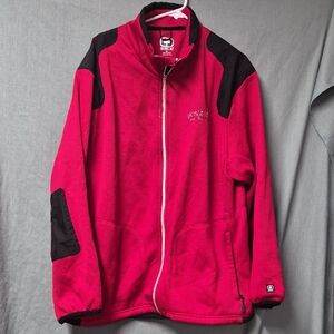 Ogio Gonzoz Mens 34th Annual Red With Black Patches Zip Up Jacket